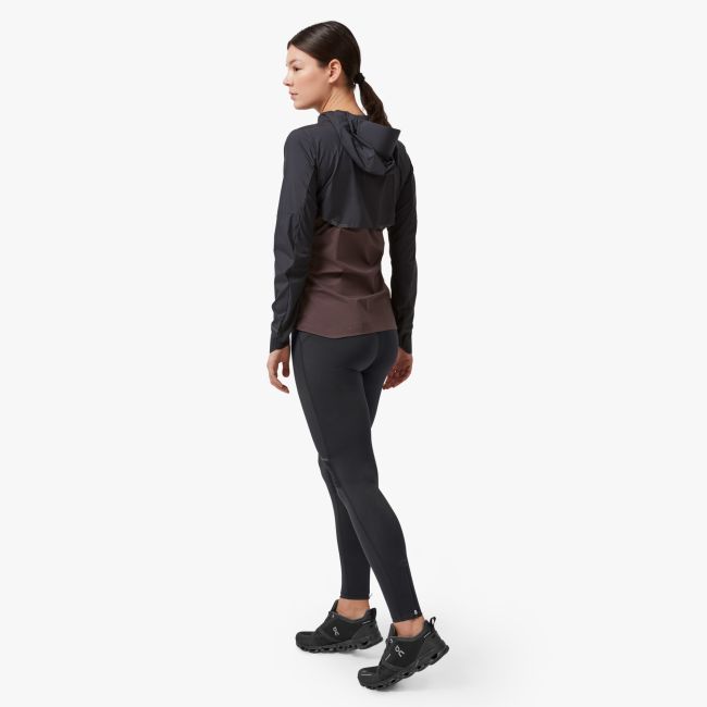 On Cloud Weather Running Jacket - jacketa de alergare vant / ploaie pentru femei - Black Pebble