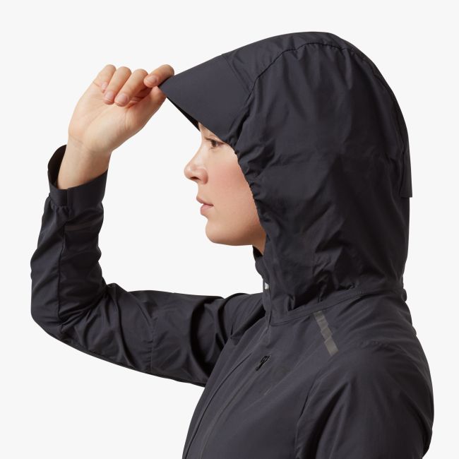 On Cloud Weather Running Jacket - jacketa de alergare vant / ploaie pentru femei - Black Pebble
