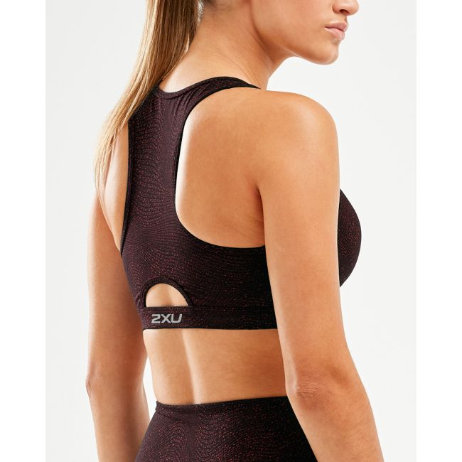 2XU - Bustiera sport pentru femei Active Crop - negru mov