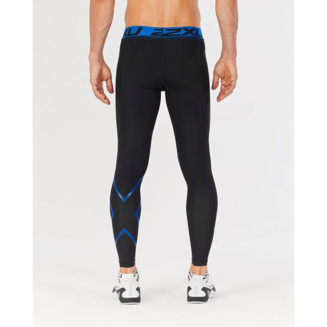 2XU - Colanti compresie pentru barbati Accelerate Compression Tight - negru-albastru