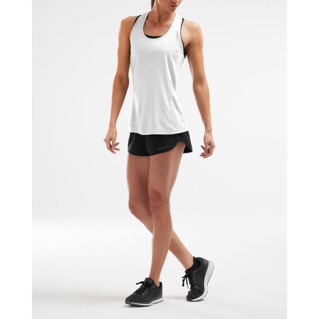 2XU - Maiou sport pentru femei XVENT Singlet - alb