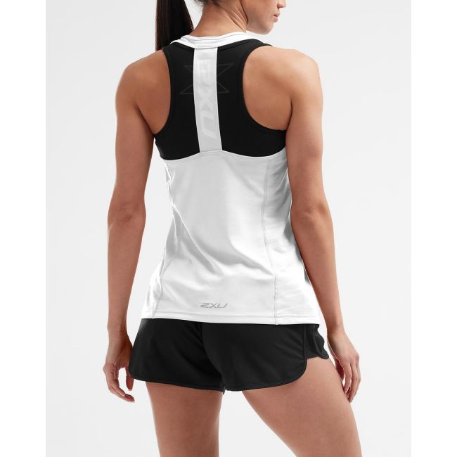 2XU - Maiou sport pentru femei XVENT Singlet - alb