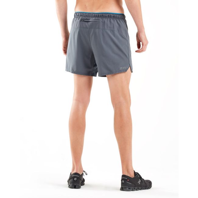 2XU - Pantaloni scurti de alergare pentru barbati XVENT 5" - gri albastru