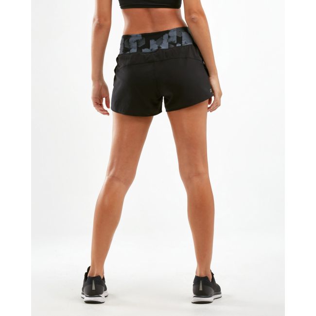 2XU - Pantaloni scurti de alergare pentru femei XVENT 3" Short - negru gri