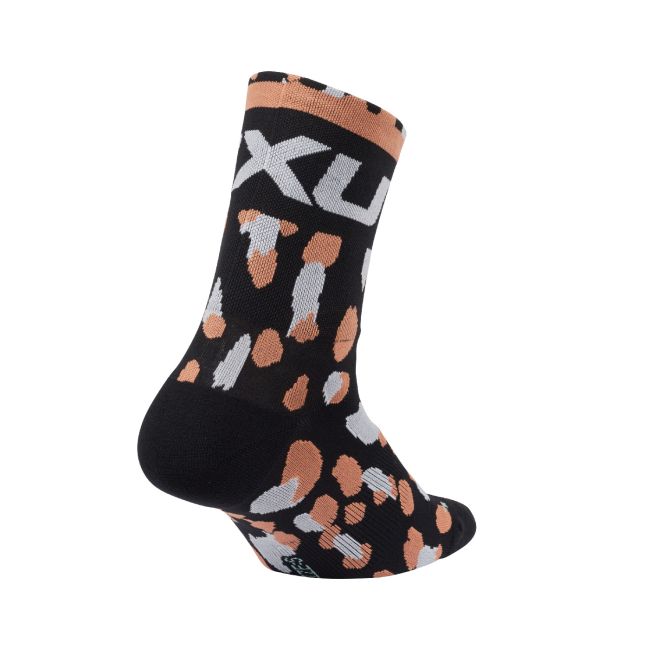 2XU - Sosete pentru ciclism Cycle Socks - negru buline