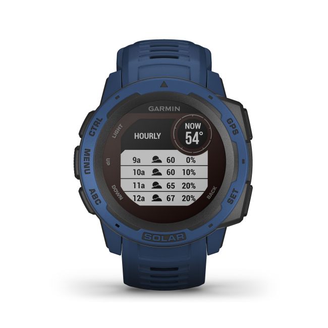 Garmin - Instinct Solar - albastru Tidal - ceas inteligent cu GPS cu functii avansate pentru sport si incarcare solara