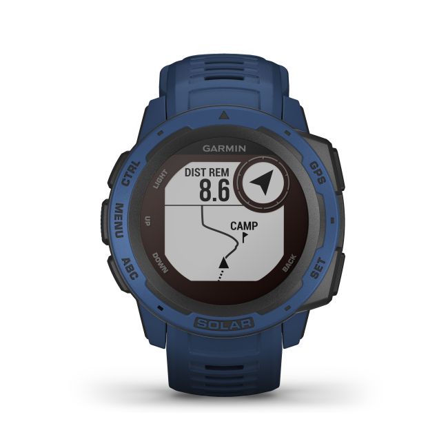Garmin - Instinct Solar - albastru Tidal - ceas inteligent cu GPS cu functii avansate pentru sport si incarcare solara