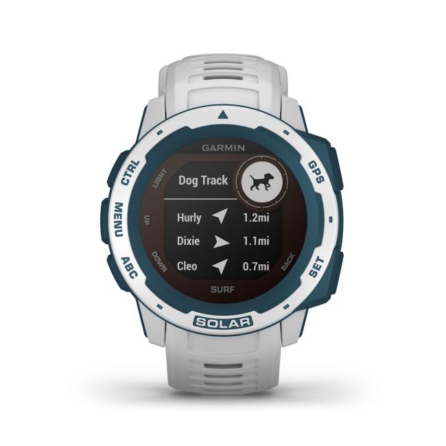 Garmin - Instinct Solar Surf edition - Cloudbreak - ceas inteligent cu GPS cu functii avansate pentru sport si incarcare solara