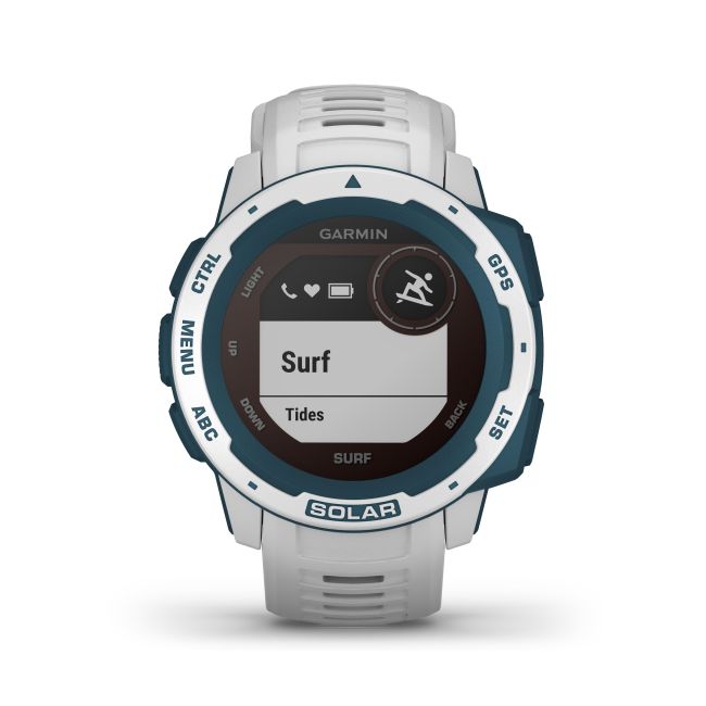 Garmin - Instinct Solar Surf edition - Cloudbreak - ceas inteligent cu GPS cu functii avansate pentru sport si incarcare solara