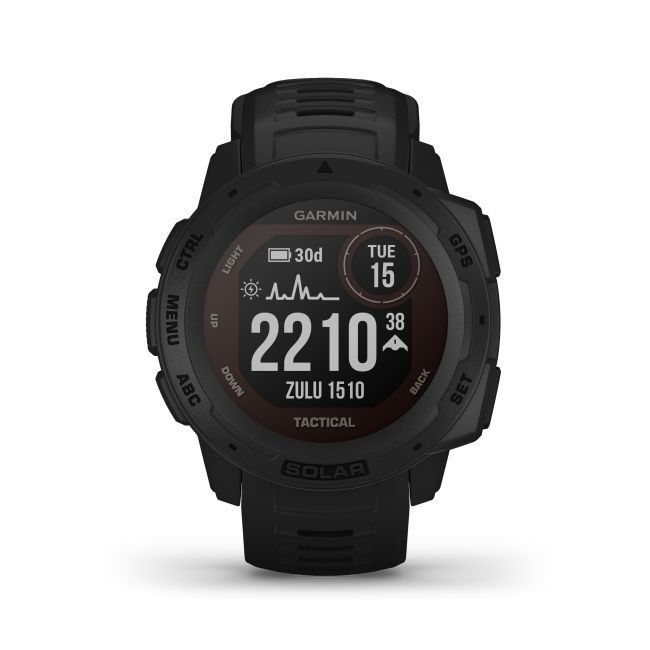 Garmin - Instinct Solar Tactical edition - negru - ceas inteligent cu GPS cu functii avansate pentru sport si incarcare solara