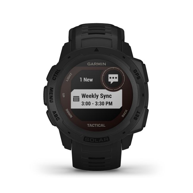Garmin - Instinct Solar Tactical edition - negru - ceas inteligent cu GPS cu functii avansate pentru sport si incarcare solara