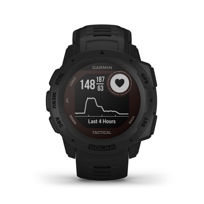 Garmin - Instinct Solar Tactical edition - negru - ceas inteligent cu GPS cu functii avansate pentru sport si incarcare solara