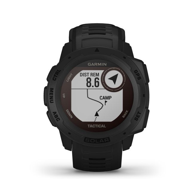 Garmin - Instinct Solar Tactical edition - negru - ceas inteligent cu GPS cu functii avansate pentru sport si incarcare solara
