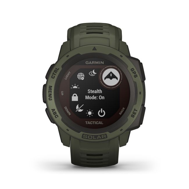 Garmin - Instinct Solar Tactical edition - verde Moss - ceas inteligent cu GPS cu functii avansate pentru sport si incarcare solara