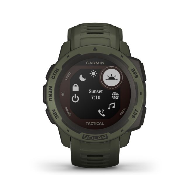 Garmin - Instinct Solar Tactical edition - verde Moss - ceas inteligent cu GPS cu functii avansate pentru sport si incarcare solara