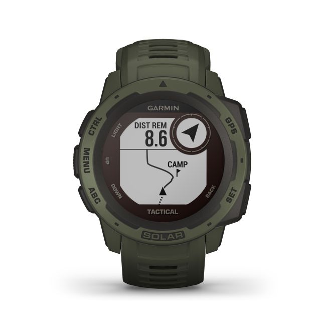 Garmin - Instinct Solar Tactical edition - verde Moss - ceas inteligent cu GPS cu functii avansate pentru sport si incarcare solara