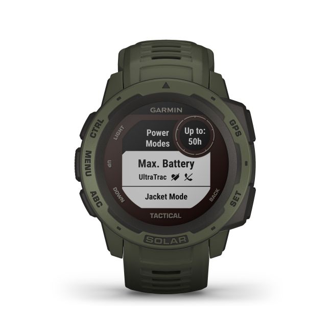 Garmin - Instinct Solar Tactical edition - verde Moss - ceas inteligent cu GPS cu functii avansate pentru sport si incarcare solara