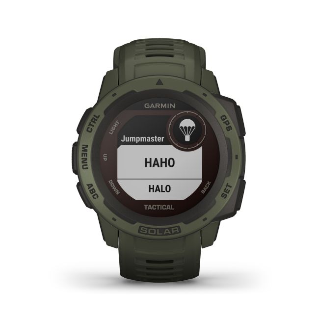 Garmin - Instinct Solar Tactical edition - verde Moss - ceas inteligent cu GPS cu functii avansate pentru sport si incarcare solara