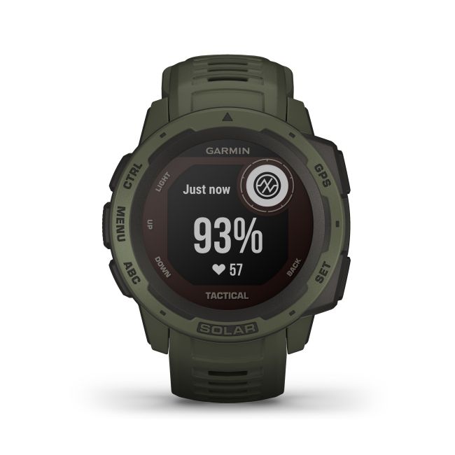 Garmin - Instinct Solar Tactical edition - verde Moss - ceas inteligent cu GPS cu functii avansate pentru sport si incarcare solara