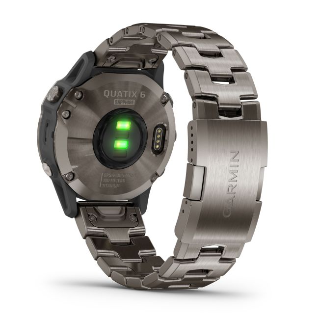 Garmin - quatix 6 Sapphire Titanium - ceas inteligent premium cu GPS cu functii avansate pentru sport si navigatie - 47mm diametru