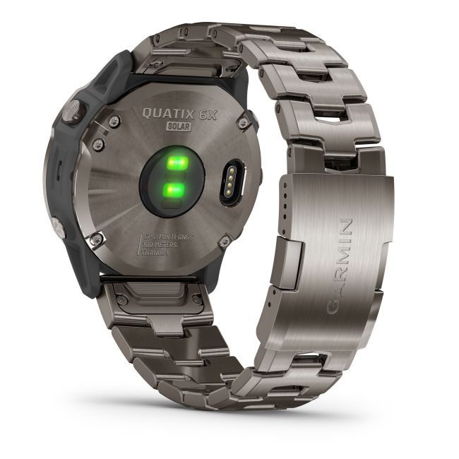 Garmin - quatix 6x Solar Titanium - ceas inteligent premium cu GPS cu functii avansate pentru sport si navigatie - 51mm diametru