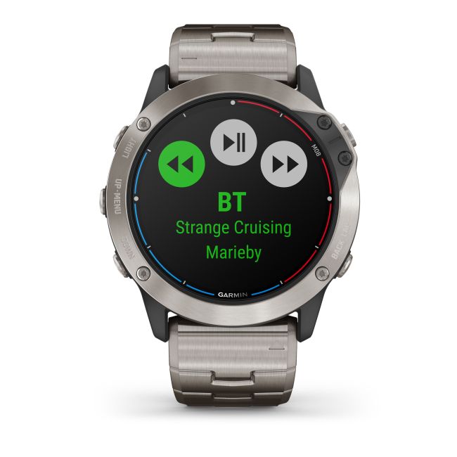 Garmin - quatix 6x Solar Titanium - ceas inteligent premium cu GPS cu functii avansate pentru sport si navigatie - 51mm diametru