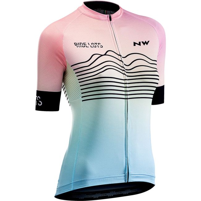 Northwave tricou cu maneci scurte ciclism femei Blade - roz multicolor