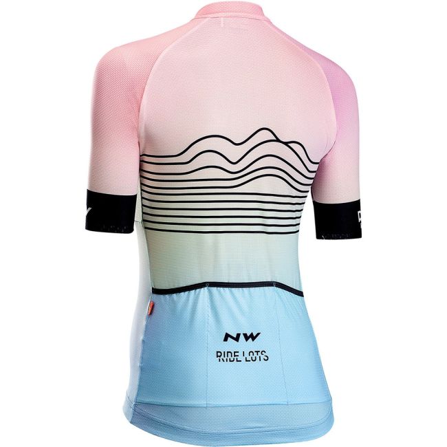 Northwave tricou cu maneci scurte ciclism femei Blade - roz multicolor