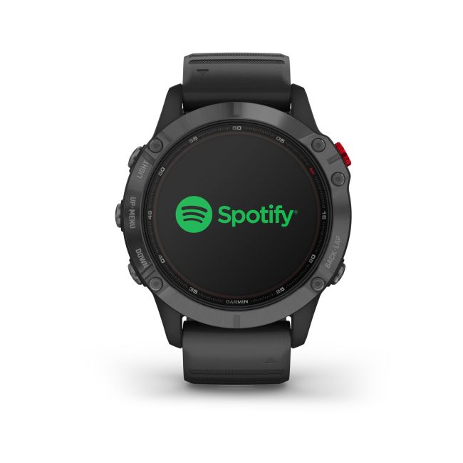 Garmin - Fenix 6 PRO Solar - rama gri slate cu curea silicon neagra - ceas inteligent premium cu GPS pentru sport