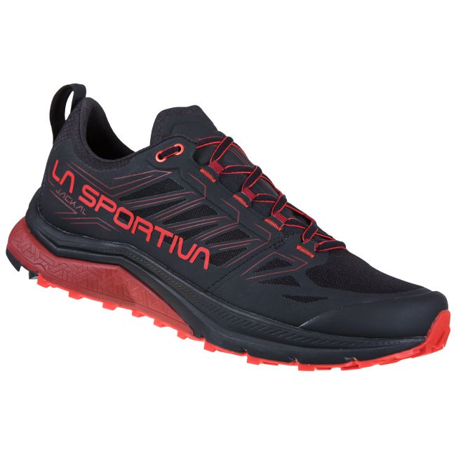 La Sportiva - Jackal pantofi alergare montana pentru barbati - Negru Poppy Rosu