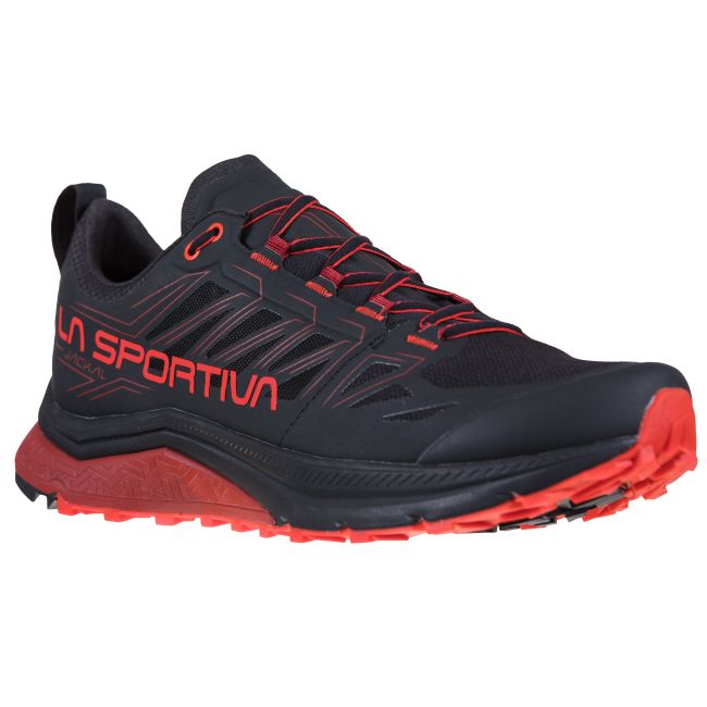 La Sportiva - Jackal pantofi alergare montana pentru barbati - Negru Poppy Rosu