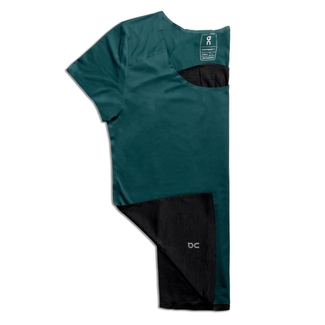 On Performance-T - tricou sport tehnic pentru femei - verde Evergreen negru