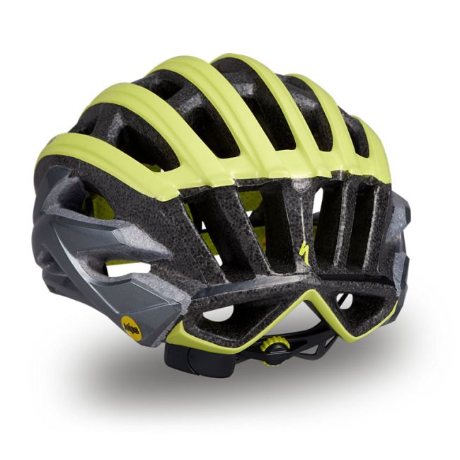 Specialized - casca ciclism sosea - S-Works Prevail II cu ANGI - galben fluo gri