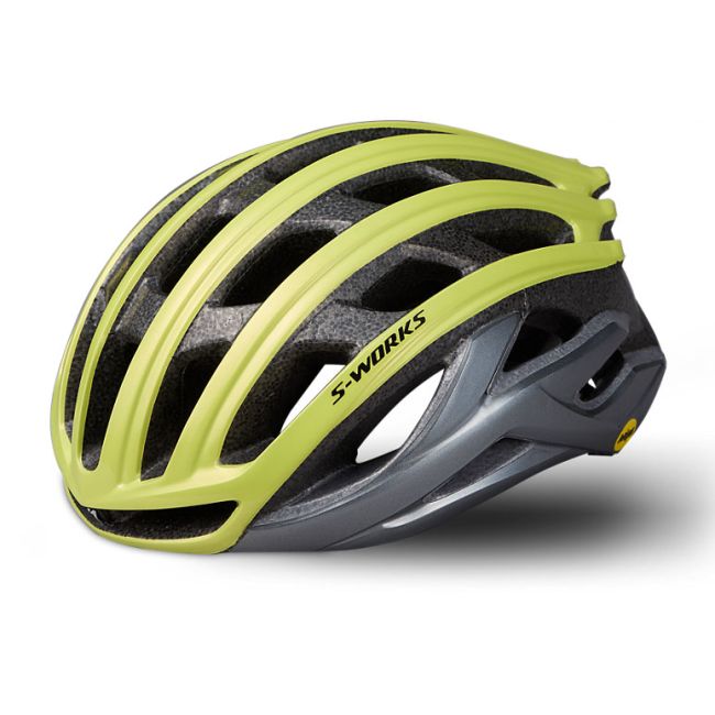 Specialized - casca ciclism sosea - S-Works Prevail II cu ANGI - galben fluo gri