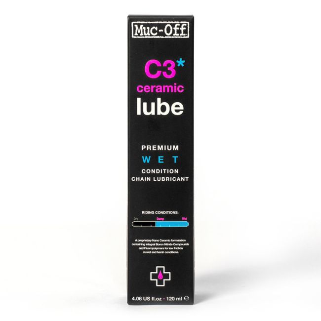 Muc-Off - Ulei Lubrifiant Ceramic C3 pentru lant - Wet - 120ml