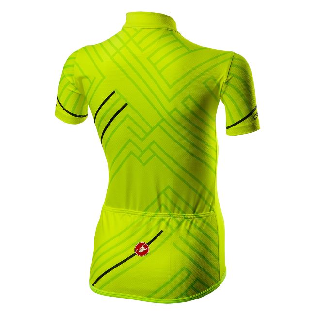 Castelli Campioncino - Tricou copii cu maneca scurta pentru ciclsm - galben fluo