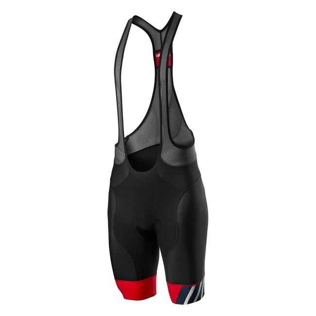 Castelli Free Aero Race 4 Kit - pantaloni scurti pentru ciclism cu bretele - negri-rosu