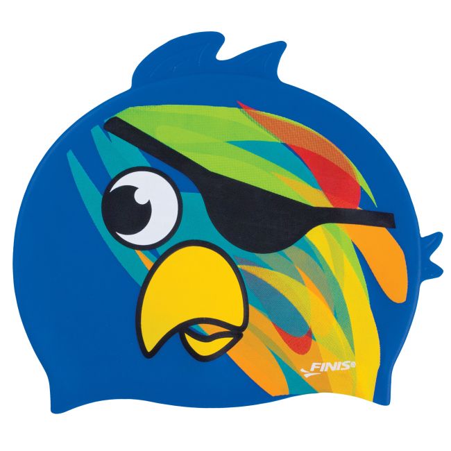 Finis Casca Inot Silicon Copii - Pirate Parrot Blue