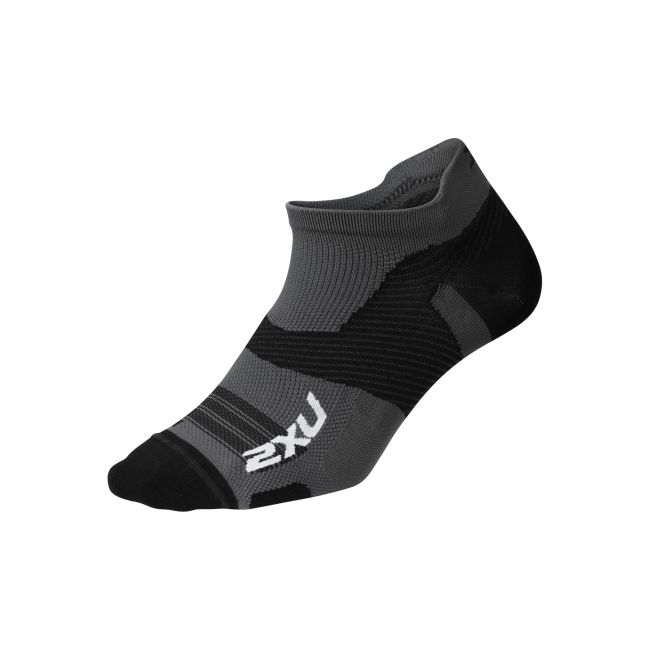 2XU - Sosete Vectr Ultralight No Show - gri-negru