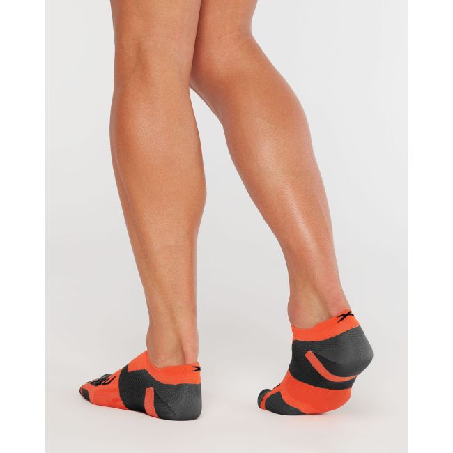 2XU - Sosete Vectr Ultralight No Show - portocaliu-gri