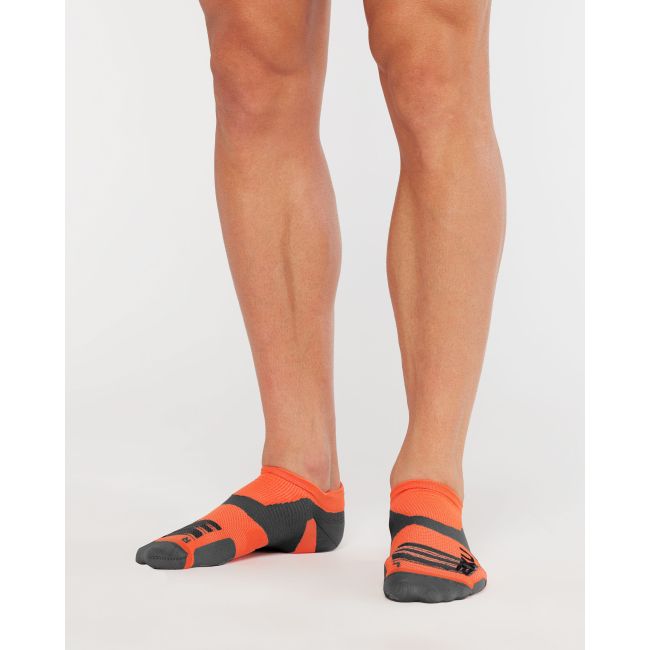 2XU - Sosete Vectr Ultralight No Show - portocaliu-gri
