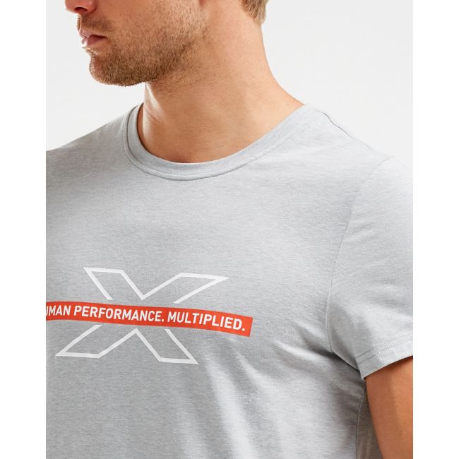 2XU - URBAN S/S Crew Graphic Tee - Grey Marle/Grey Marle