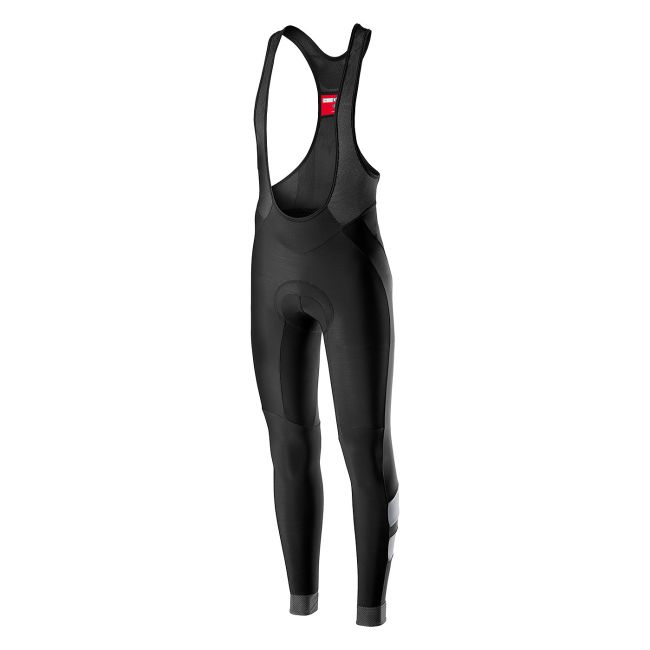 Castelli - pantaloni lungi ciclism iarna pentru barbati  Velocissimo 4 Bibtights - negru gri reflex