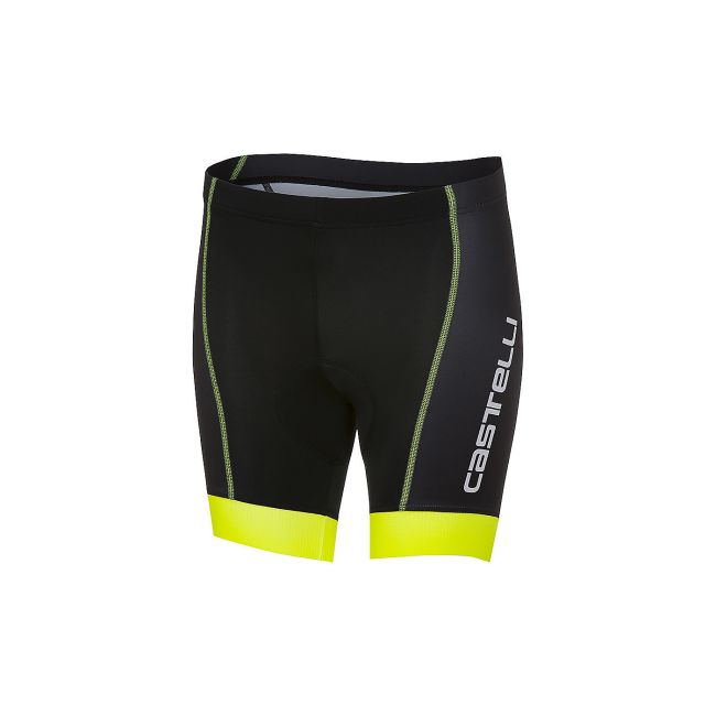 Castelli Future Racer Kid - pantaloni scurti bicicleta - negru-galben-fluo
