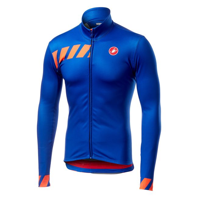 Castelli Pisa FZ Jersey - albastru- portocaliu