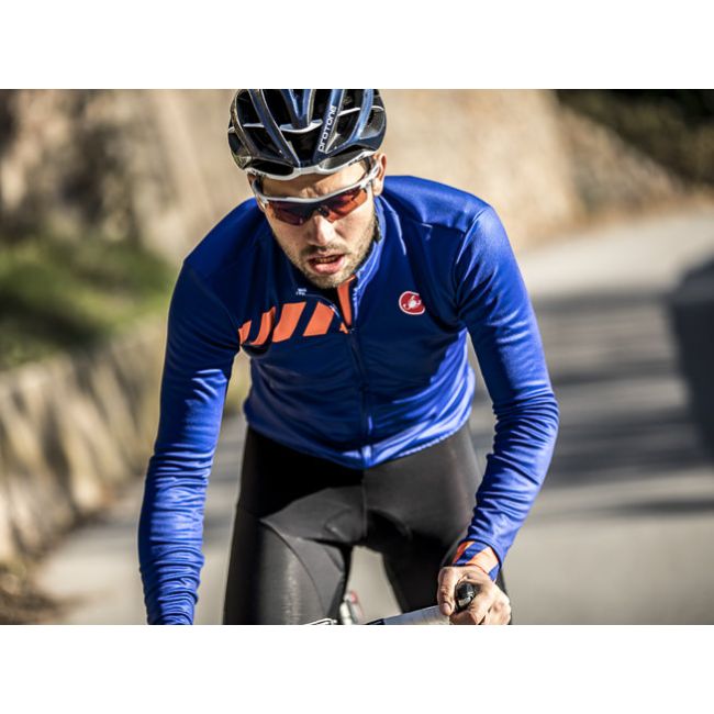 Castelli Pisa FZ Jersey - albastru- portocaliu