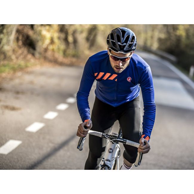 Castelli Pisa FZ Jersey - albastru- portocaliu