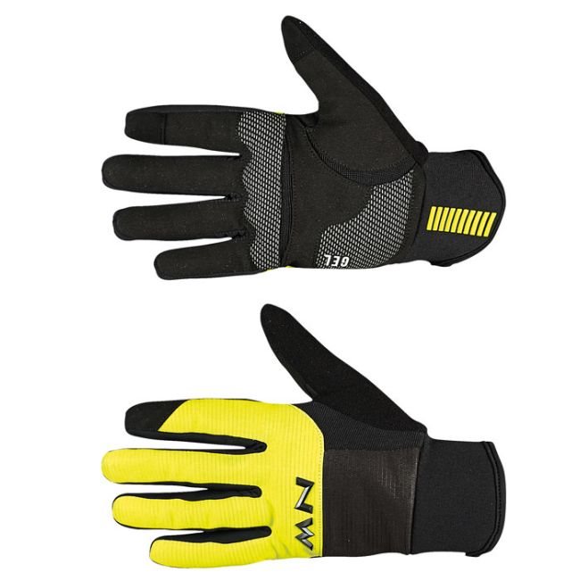 Northwave manusi iarna  Power3 gel - negru galben fluo