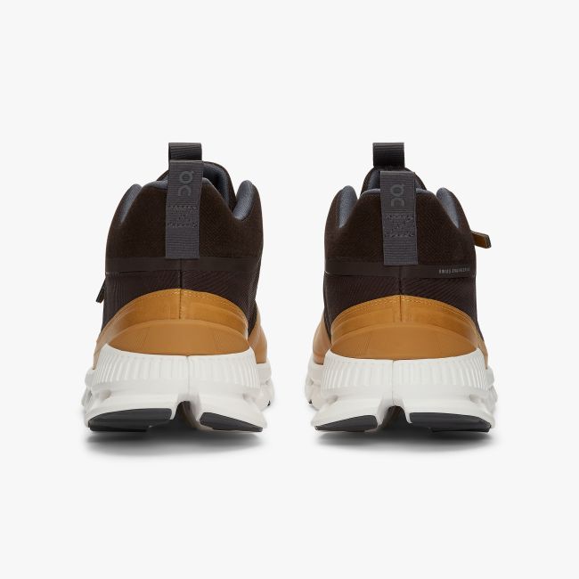 On Cloud Hi - pantofi sport pentru barbati - galben Caramel maro umbra