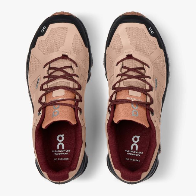 On Cloudventure Waterproof femei - Crem Rosebrown Mulberry